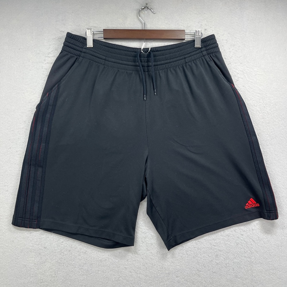 Adidas Shorts Mens Large Black Climacool Sample Athletic Gym Basketball Training